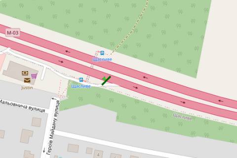 Билборд A в Пролесках, 5x12  Київ - Бориспіль, 14км+040м від Києва (№2 справа) (у напрямку  Борисполя) схема