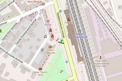 Билборд A в Васильевке, 3x6  Привокзальна пл. схема