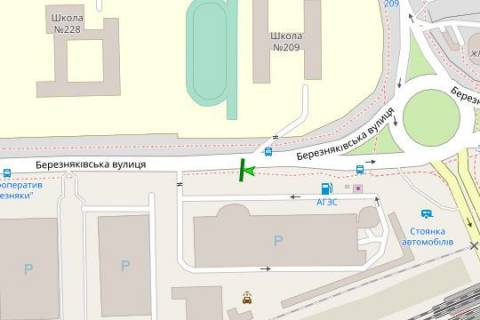 Билборд B в Киеве, 3x6  Березняківська вул., 23 схема