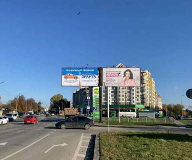 Билборд A в Ивано-Франковске, 3x6  Олександра Довженка вул. - Сухомлинського вул. (ліва) фото 1