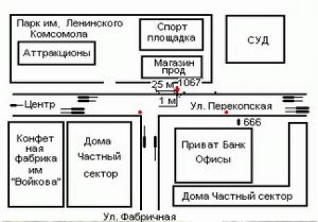 Беклайт B у Херсоні, 1.2x1.8  Перекопська вул., 17 схема