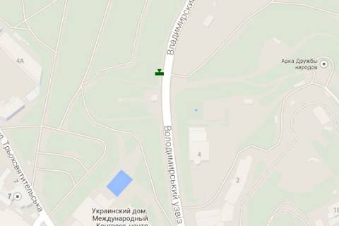 Беклайт A у Києві, 1.2x1.8  Володимирський узвіз, (зелена зона) №5 схема