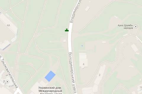 Ситилайт A в Киеве, 1.2x1.8  Володимирський узвіз, (зелена зона) №5 схема