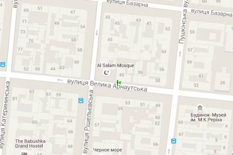 Бэклайт A в Одессе, 1.2x1.8  Велика Арнаутська вул., 40 схема