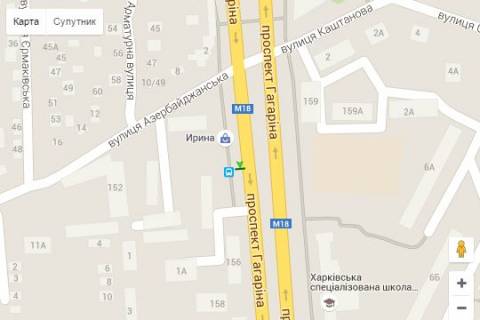 Нестандарт A у Харкові, 1.2x1.8  просп. Аерокосмічний (Гагаріна). - Азербайджанська вул., (зупинка) схема