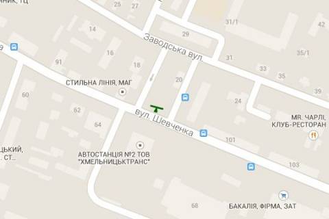 Билборд A в Васильевке, 3x6  Шевченка вул., 66 (Автовокзал) схема