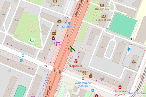 Призматрон, Призма A у Києві, 3x6  просп. Леоніда Каденюка (Гагаріна)., 4 - 668674 схема