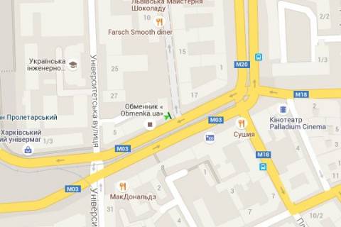 Ситилайт B в Харькове, 1.2x1.8  Рози Люксембург пл. (Павлівська пл.) - Квітки-Основ`яненка вул. схема