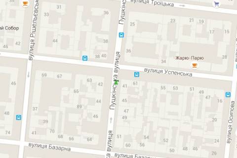 Citylight A in Odessa, 1.2x1.8  Puskins'ka st., 41 - Uspens'ka st. scheme