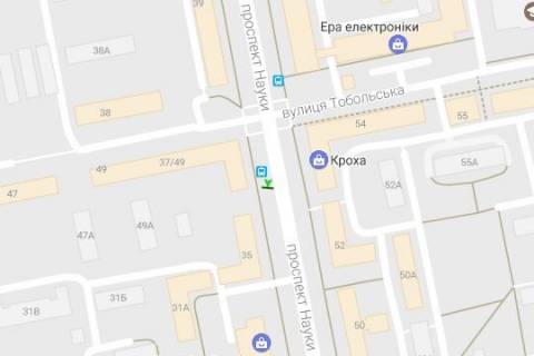 Скроллер A в Харькове, 2.3x3.14  Науки просп. (Леніна просп.), 37/49 - 42316 схема