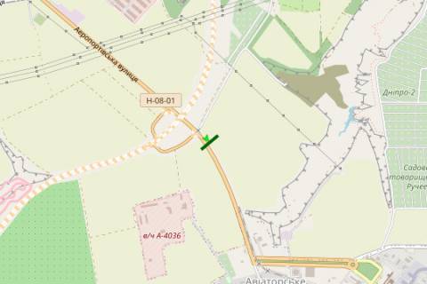 Билборд B в Днепр (Днепропетровск), 3x6  Дорога в аеропорт “Дніпропетровськ”, 3 км +220м (в бік аеропорту) схема