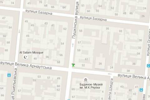 Ситилайт A в Одессе, 1.2x1.8  Італійська вул. (Пушкінська)61 - Велика Арнаутська вул., 32 схема