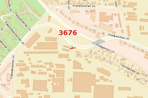 Билборд A в Васильевке, 3x6  Українська вул. - Стефанова вул. схема