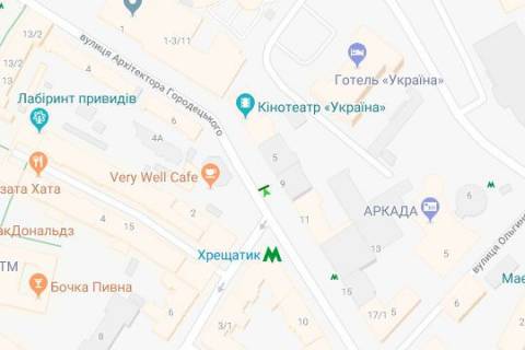 Ситилайт A в Киеве, 1.2x1.8  Архітектора Городецького вул., 9 схема