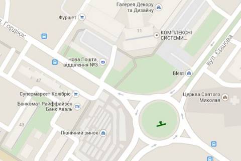 Билборд A в Васильевке Соборності просп. - Відродження просп. - Гордіюк вул. - Єршова вул. (от Гордиюк) схема