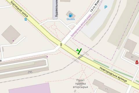 Билборд B в Запорожье, 3x6  Хортицьке шосе - Сорочинська (Новгородська) вул. схема