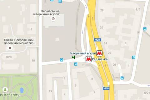Нестандарт B в Харькове, 1.2x1.8  Конституції пл. - Ярмарковий пров. (Спартаківський пров.)., (зупинка) №4 (В) схема