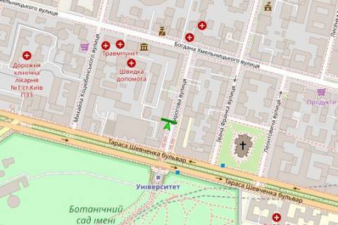 Citylight B in Kyiv, 1.2x1.8  Pirogova st., 4/26 scheme