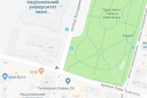 Ситилайт A в Васильевке, 1.2x1.8  Льва Толстого вул., ./вул.Володимирська (№1) схема