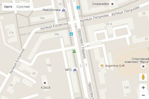 Ситилайт A в Харькове, 1.2x1.8  Науки просп. (Леніна просп.), 15 схема