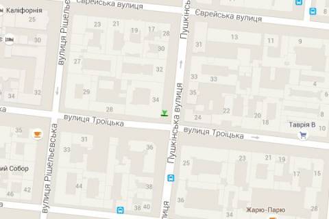 Ситилайт B в Одессе, 1.2x1.8  Італійська вул. (Пушкінська)., 34 - Троїцька вул. схема