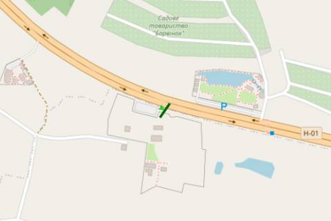 Билборд A в Подгорцах, 3x6  Київ - Обухів, 11км + 350м від Києва (у напрямку Обух (100м до ресторана "Чумацький шлях")) схема