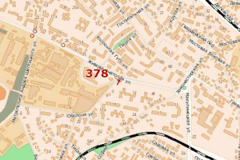 Билборд A в Тернополе, 3x6  Торговиця вул. (Живова). - Оболоня вул. схема