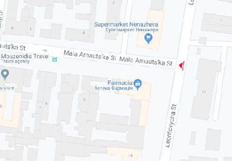 Scrolller, Scroll A in Odessa, 2.3x3.14  Леонтовича вул. (Бєлінського) 11 - Мала Арнаутська вул. - 654892 scheme