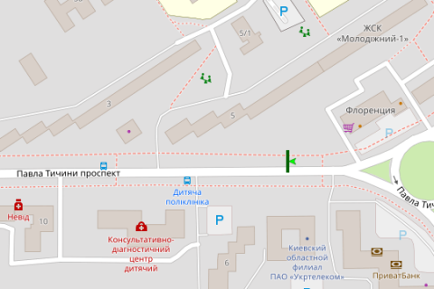 Білборд, Бігборд (Борд)  A у Василівці, 3x6  Павла Тичини просп., 7 схема