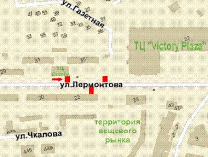 Ситилайт B в Васильевке Лермонтова вул., 33 схема