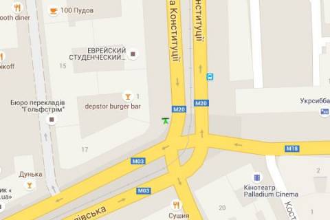 Ситилайт B в Харькове, 1.2x1.8  Конституції пл. - Рози Люксембург пл. (Павлівська пл.) схема