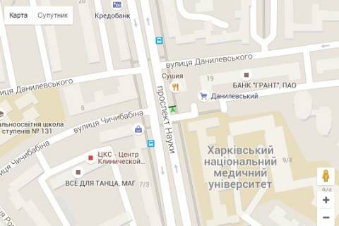 Скроллер A в Харькове Науки просп. (Леніна просп.) - Данилевського вул. - 380504 схема