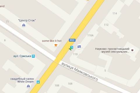 Нестандарт B в Харькове, 1.2x1.8  Сумська вул., 110 (зупинка) схема