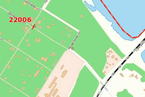 Билборд B в Васильевке, 3x6  Дахнівська вул., 23-а - Мініна и Пожарського вул. схема