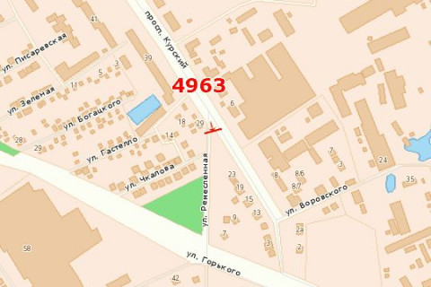 Білборд, Бігборд (Борд)  A у Василівці, 3x6  Перемоги просп. (Курський просп.) - Юрія Вєтрова вул. (Воровського вул.) схема
