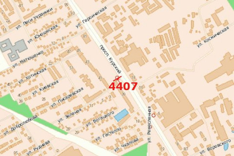 Билборд B в Васильевке, 3x6  Перемоги просп. (Курський просп.), 39 схема