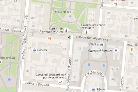 Backlight B in Vasylivka, 1.2x3.6  Deribasivska st., 31 - Vice-Admirala Zukova st. scheme