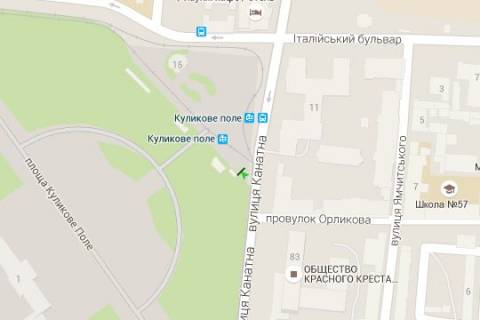 Ситилайт B в Одессе, 1.2x1.8  Канатна вул. - Куликове поле пл., №2 схема