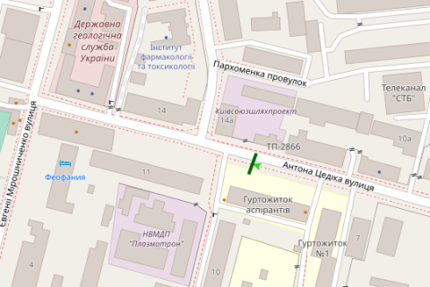 Билборд B в Васильевке, 3x6  Антона Цедіка вул., 9 схема