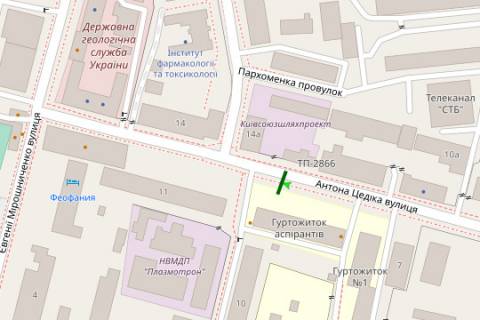 Билборд B в Киеве, 3x6  вул. Антона Цедіка (Ежена Потьє)., 9 схема