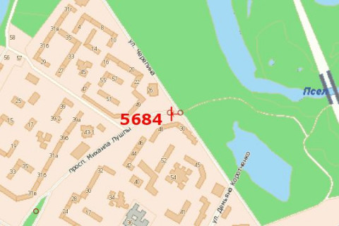 Билборд A в Васильевке, 3x6  Михайла Лушпи просп. - Героїв Крут вул. схема