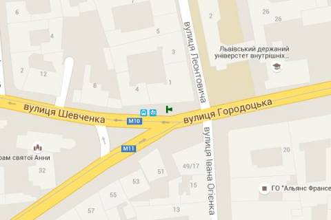 Ситилайт A в Львове Городоцька вул. - Тараса Шевченка вул. (Шевченка Тараса вул.), 4 схема
