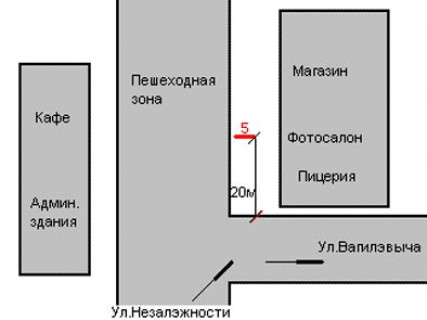 Бэклайт A в Ивано-Франковске, 1.2x1.8  Незалежності вул., 41 схема