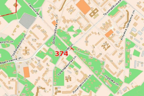 Билборд A в Васильевке, 3x6  Галицька вул. - Тролейбусна вул. схема