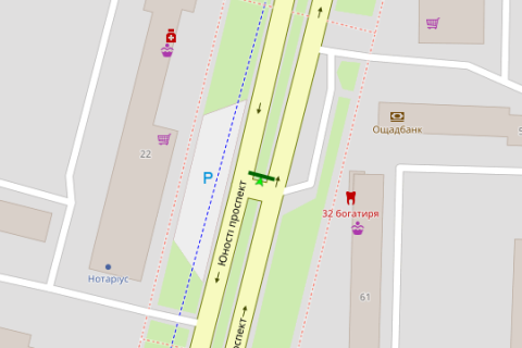 Призма A в Виннице, 3x6  Юності просп., 22 (у напрямку вул. Келецька) - 660856 схема