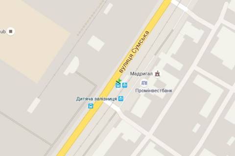 Нестандарт B у Харкові, 1.2x1.8  Сумська вул., 132 (зупинка "Дитяча залізниця") схема