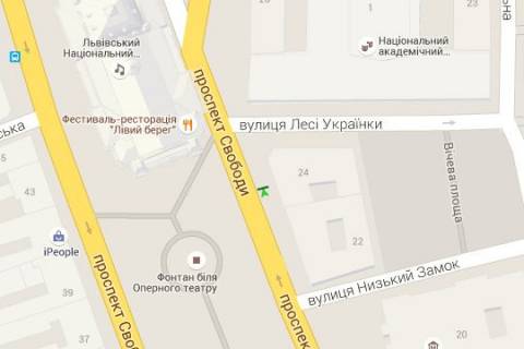 Сiтiлайт A у Львові, 1.2x1.8  Свободи просп., 24 схема