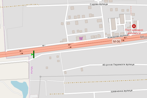 Билборд A в Васильевке, 3x6  Київ - Житомир, 13км+600м до Києва (разворот в напр. м. Києва) схема