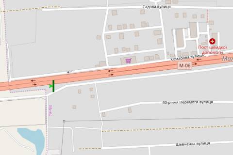 Билборд A на трассах Киевской области, 3x6  Київ - Житомир, 13км+600м до Києва (разворот у напрямку  м. Києва) схема