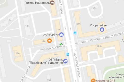 Скроллер B в Васильевке Науки просп. (Леніна просп.), 19 - Космічна вул. - 426095 схема